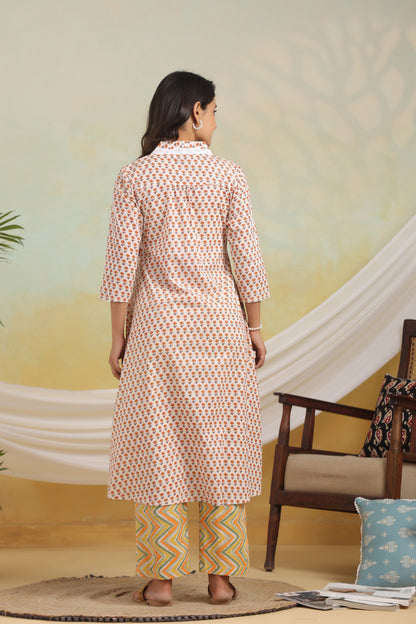 Sunny Bliss Maternity & Nursing Kurta Set