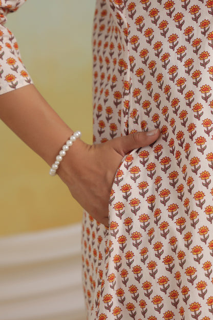 Sunny Bliss Maternity & Nursing Kurta Set