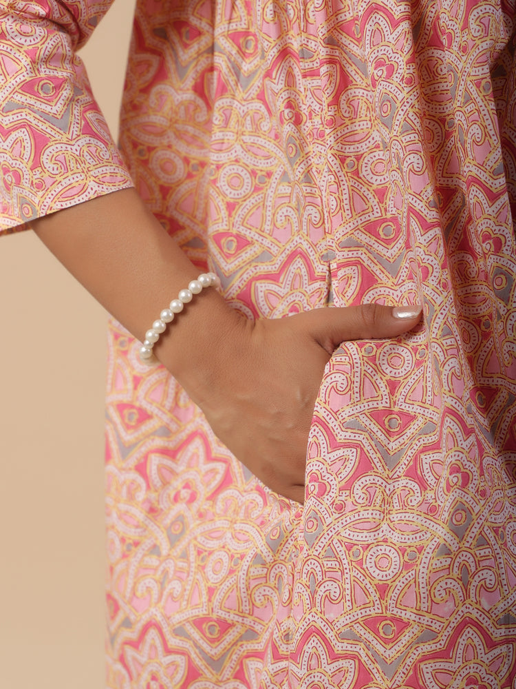 Pink Dynasty Maternity & Nursing Kurta Set