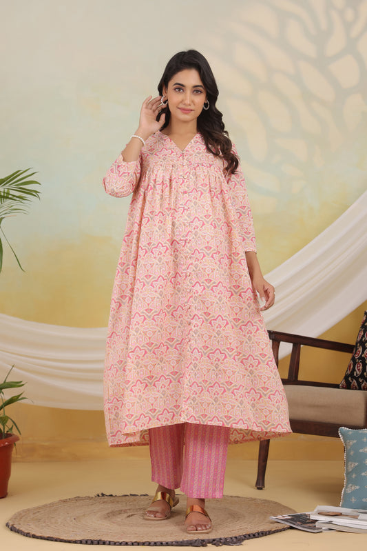 Pink Dynasty Maternity & Nursing Kurta Set