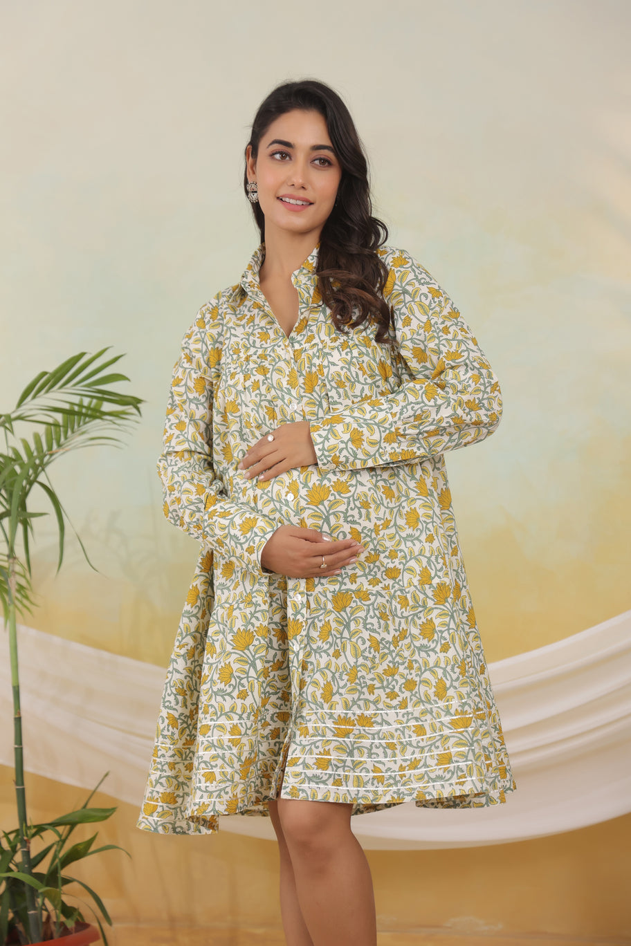 Sunflower Sunshine Maternity & Nursing Dress