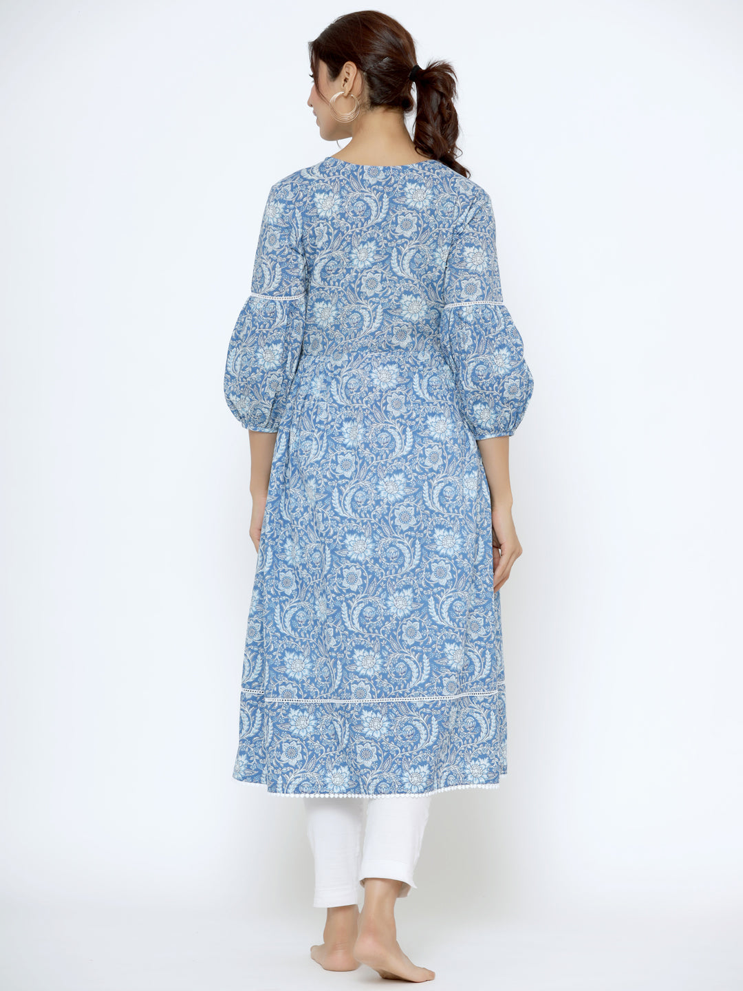 Floral Lagoon Maternity & Nursing Kurta