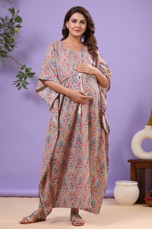 Vibrant Voyage Maternity & Nursing Kaftan