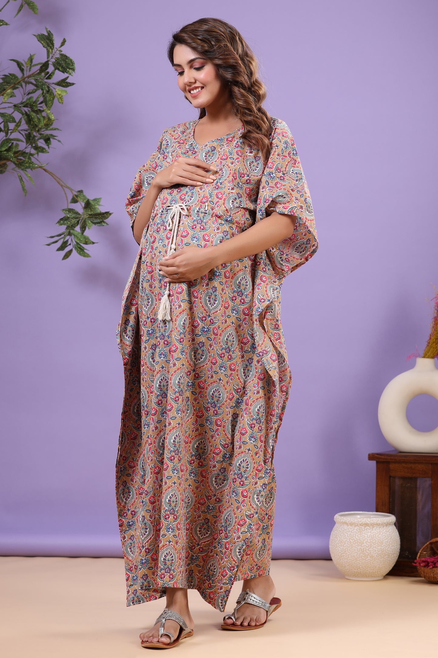 Vibrant Voyage Maternity & Nursing Kaftan