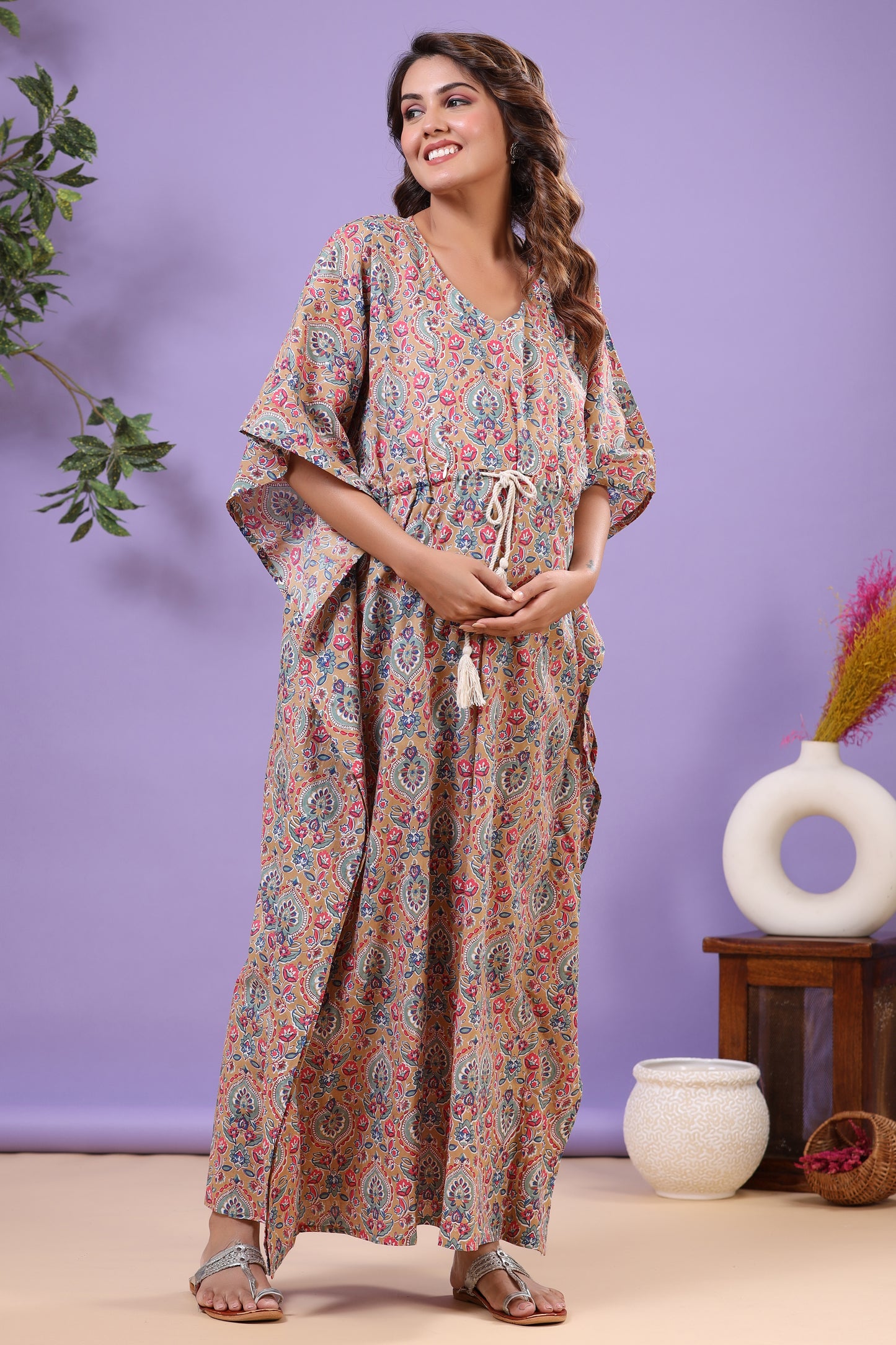 Vibrant Voyage Maternity & Nursing Kaftan