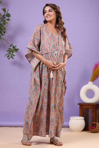 Vibrant Voyage Maternity & Nursing Kaftan