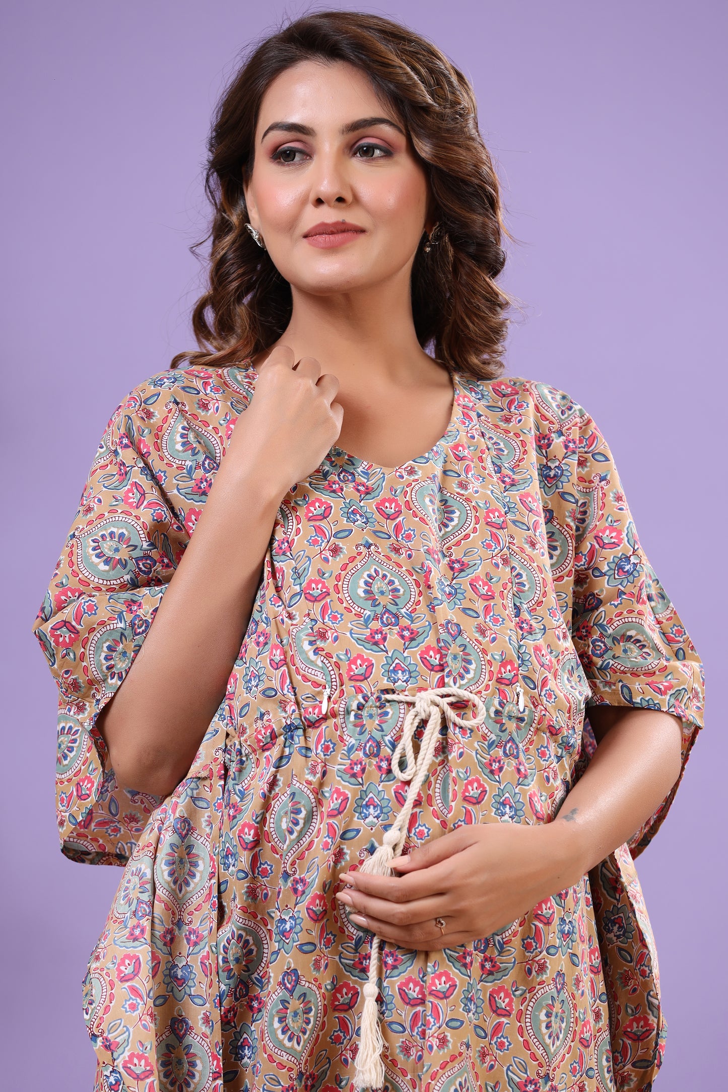 Vibrant Voyage Maternity & Nursing Kaftan