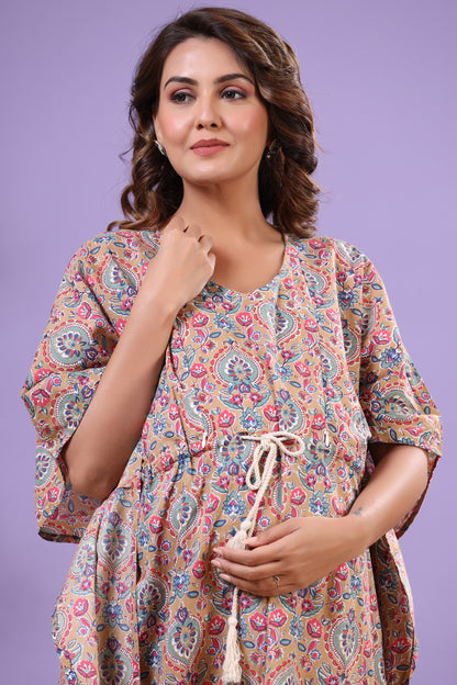 Vibrant Voyage Maternity & Nursing Kaftan