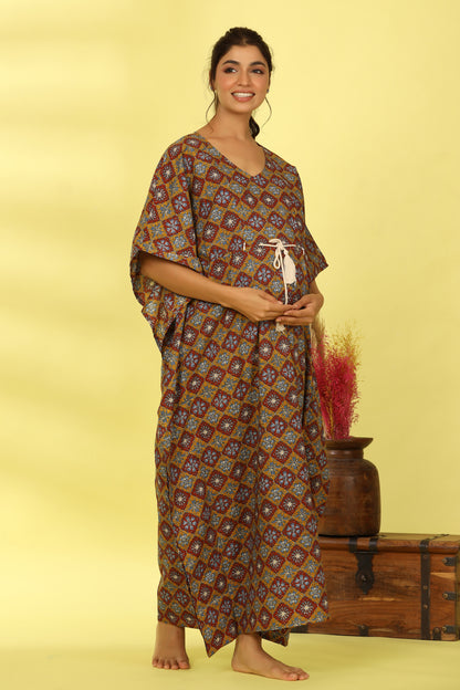Mughal Coromandel Maternity & Nursing Kaftan