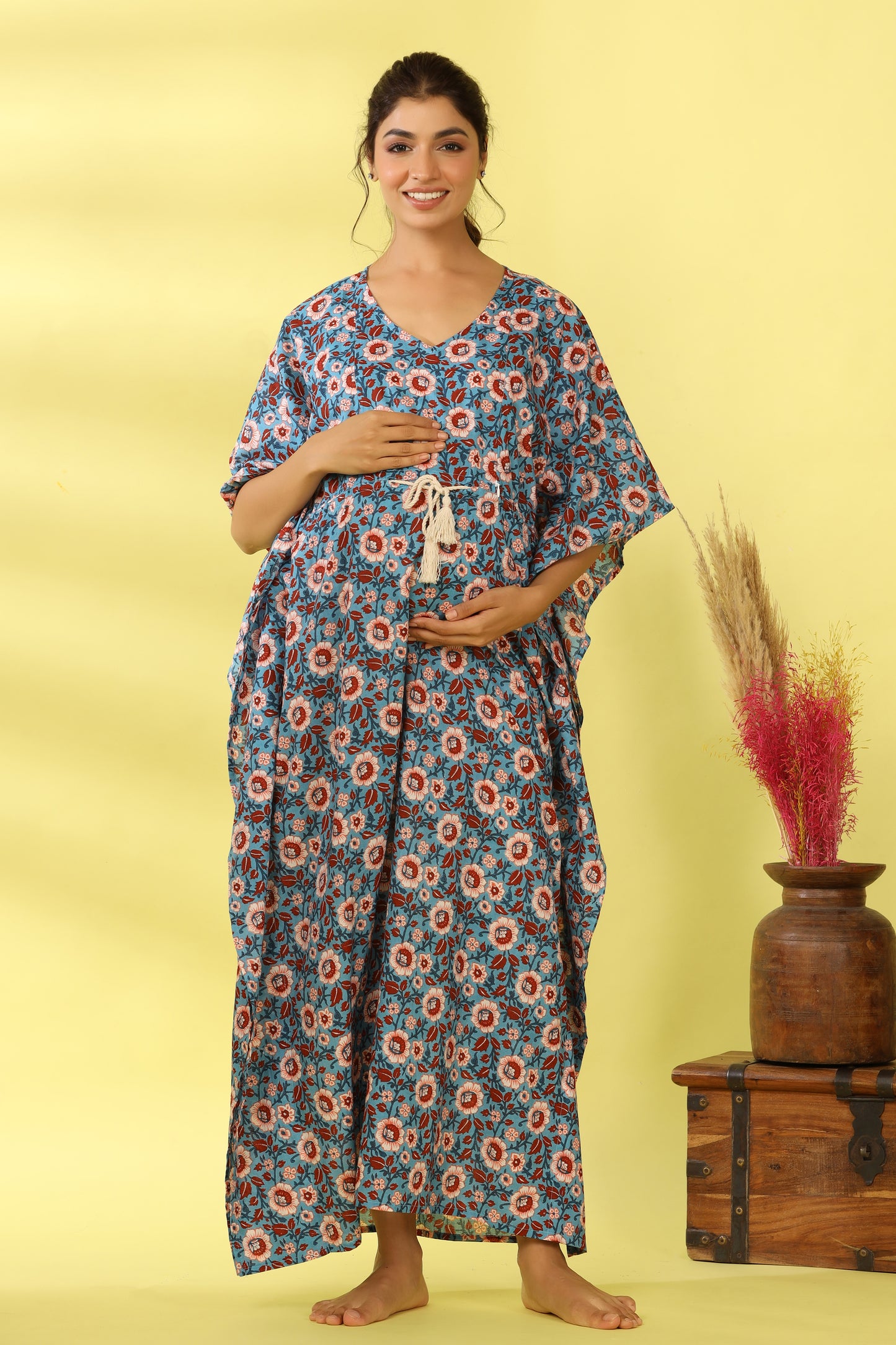 Aurora Bloom Maternity & Nursing Kaftan