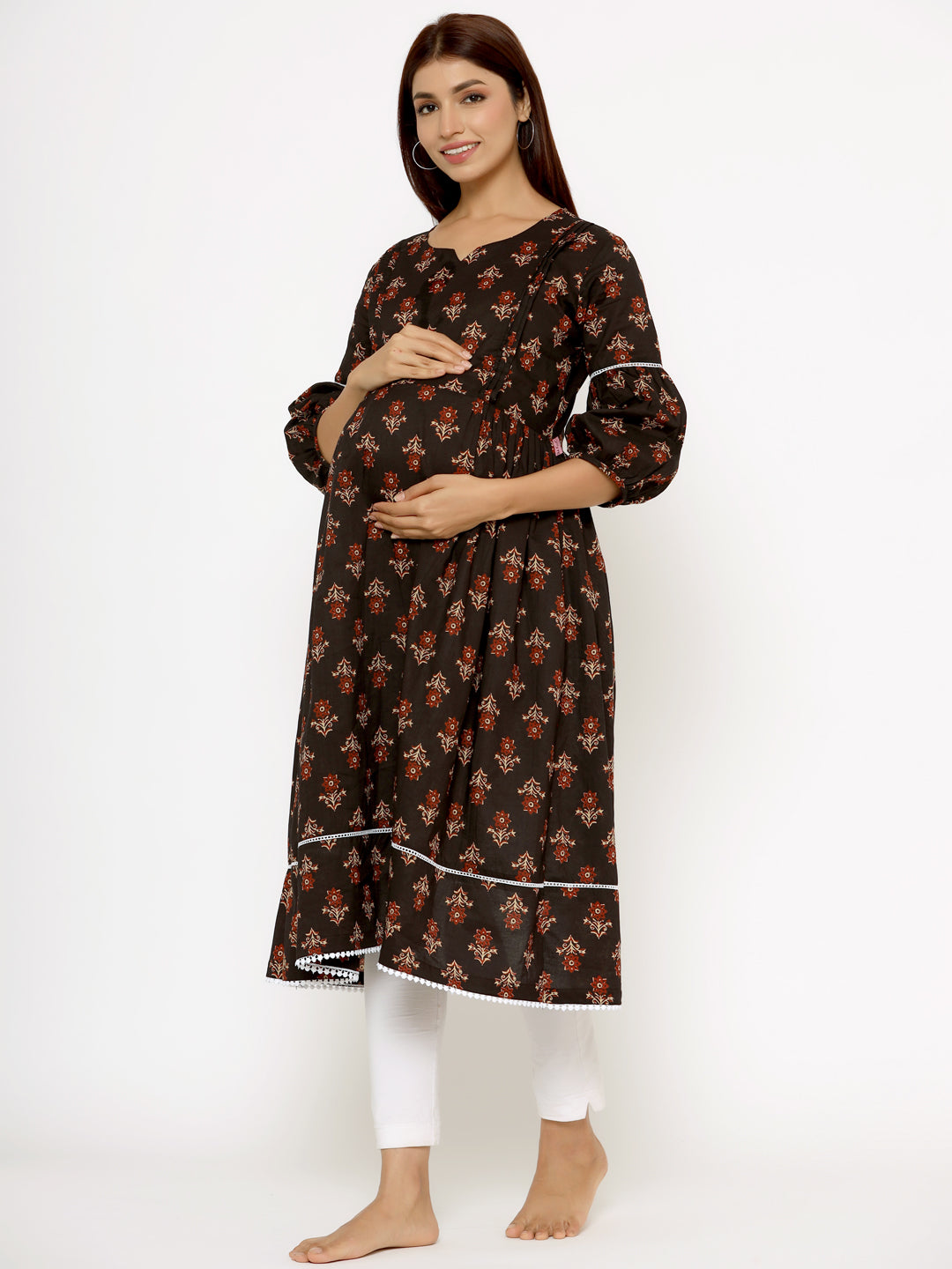 Sassy Black Maternity & Nursing Kurta