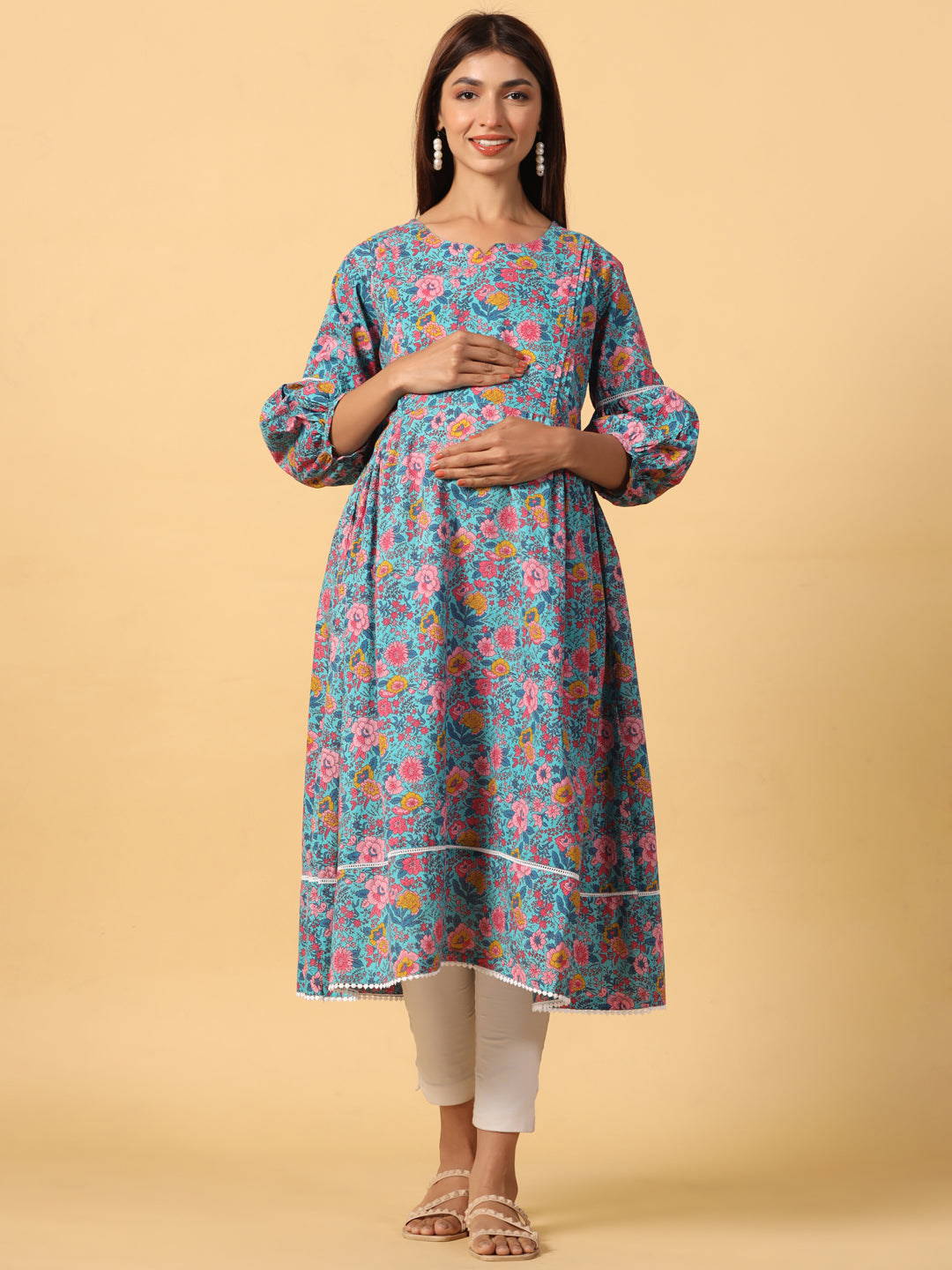 Stellar Serenity Maternity & Nursing Kurta