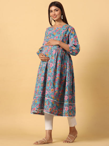 Stellar Serenity Maternity & Nursing Kurta