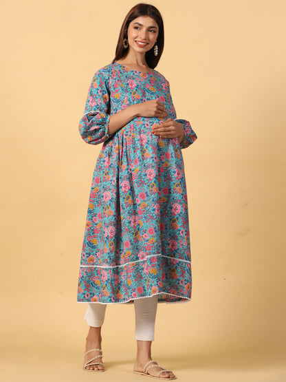 Stellar Serenity Maternity & Nursing Kurta