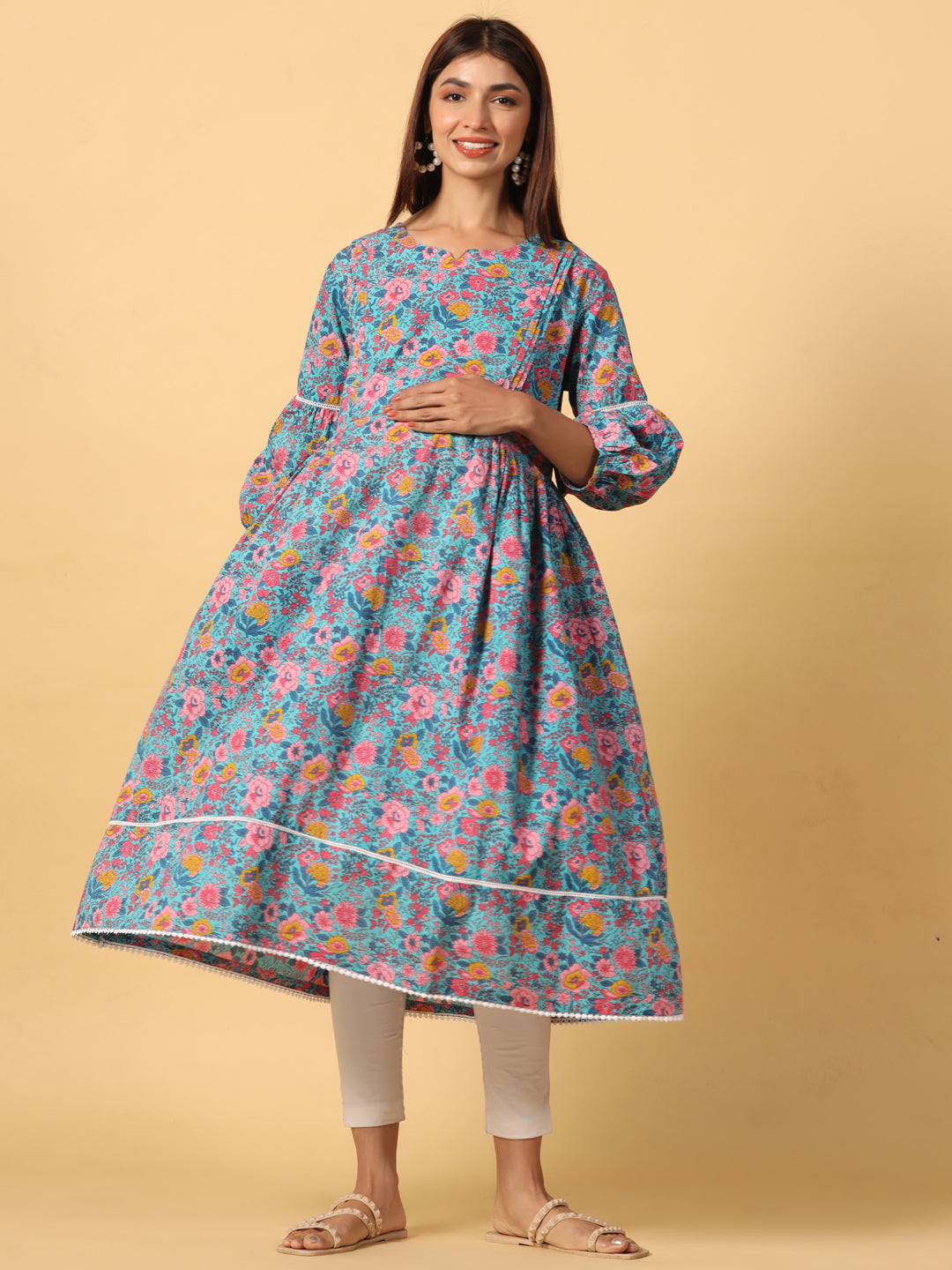 Stellar Serenity Maternity & Nursing Kurta