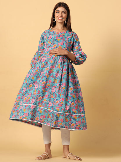 Stellar Serenity Maternity & Nursing Kurta