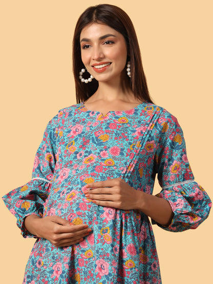 Stellar Serenity Maternity & Nursing Kurta