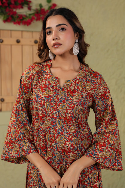 Ruby Grace Kalamkari Cotton Co-ord Set