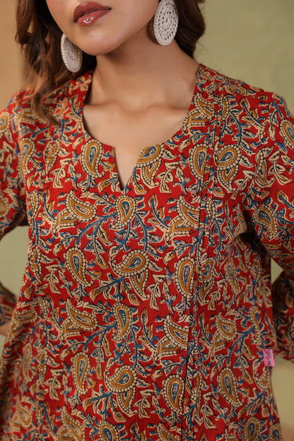 Ruby Grace Kalamkari Cotton Co-ord Set