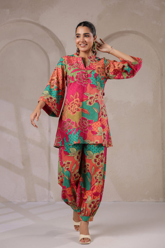 Floral Mirage Cotton Co-ord Set
