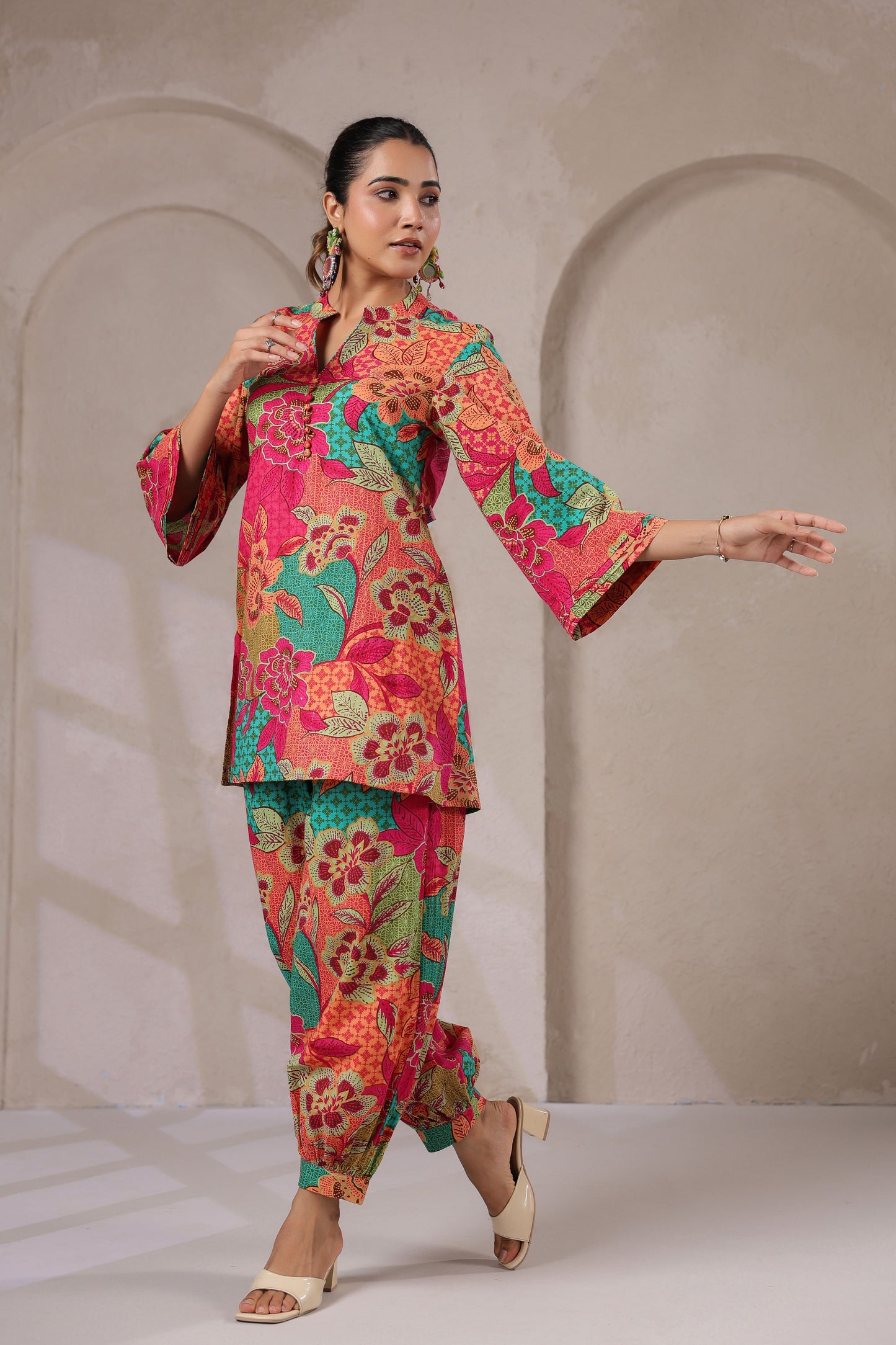 Floral Mirage Cotton Co-ord Set