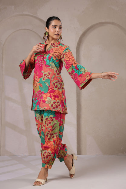 Floral Mirage Cotton Co-ord Set