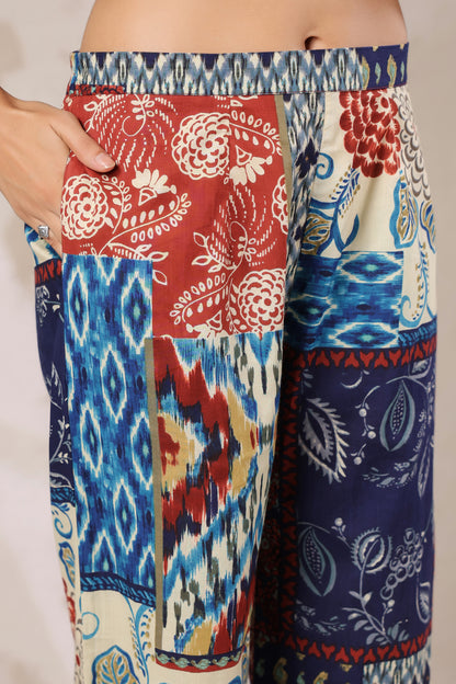 Jungle Gem Patches Collared Cotton Co-ord Set