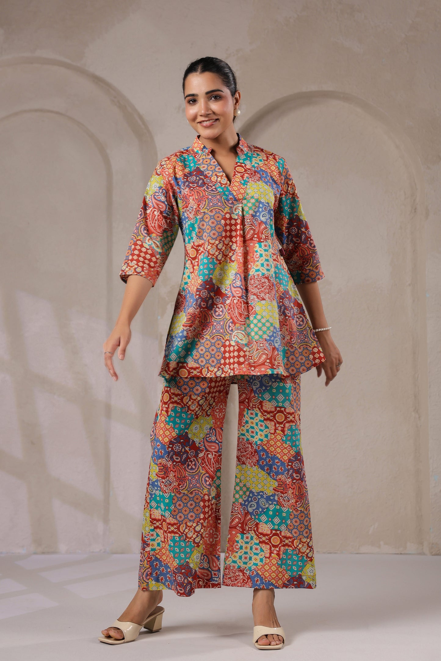 Modern Mosaic Cotton Co-ord Set