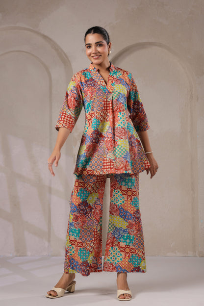 Modern Mosaic Cotton Co-ord Set