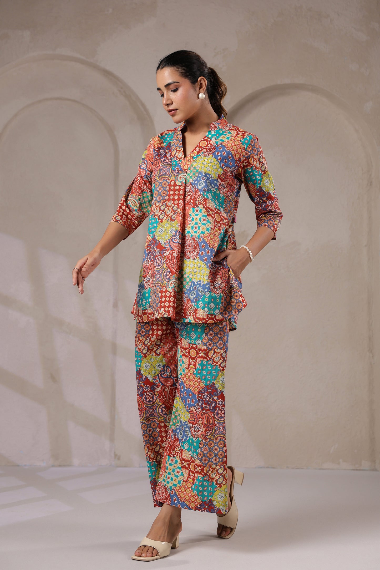 Modern Mosaic Cotton Co-ord Set