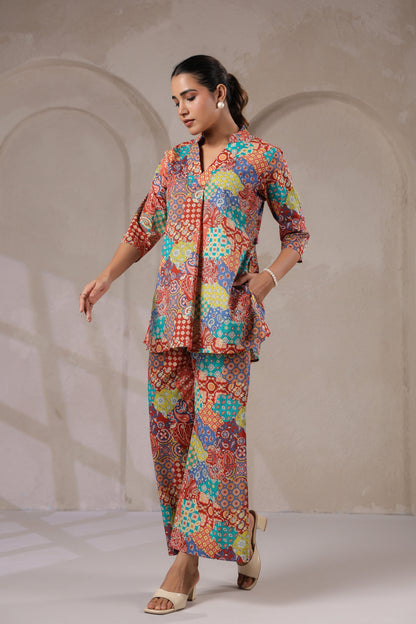 Modern Mosaic Cotton Co-ord Set