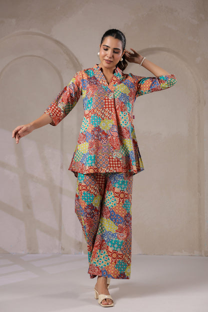 Modern Mosaic Cotton Co-ord Set