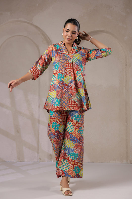 Modern Mosaic Cotton Co-ord Set