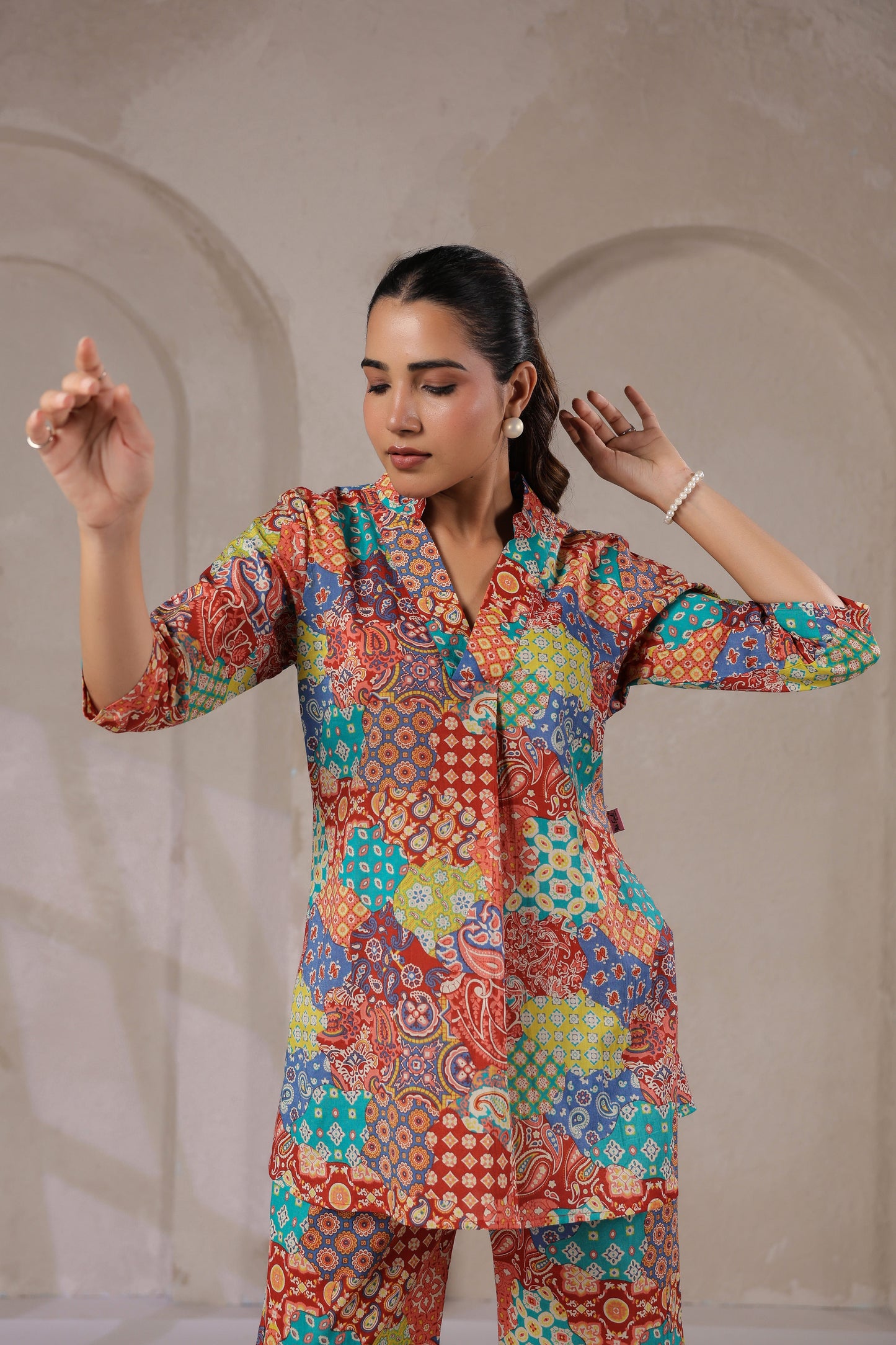 Modern Mosaic Cotton Co-ord Set