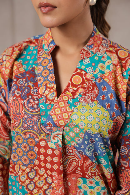 Modern Mosaic Cotton Co-ord Set