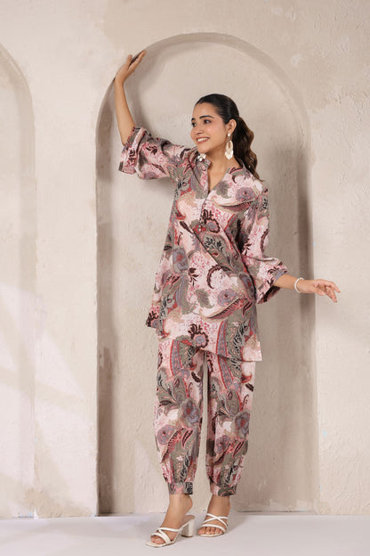 Misty Mulberry Cotton Co-ord Set