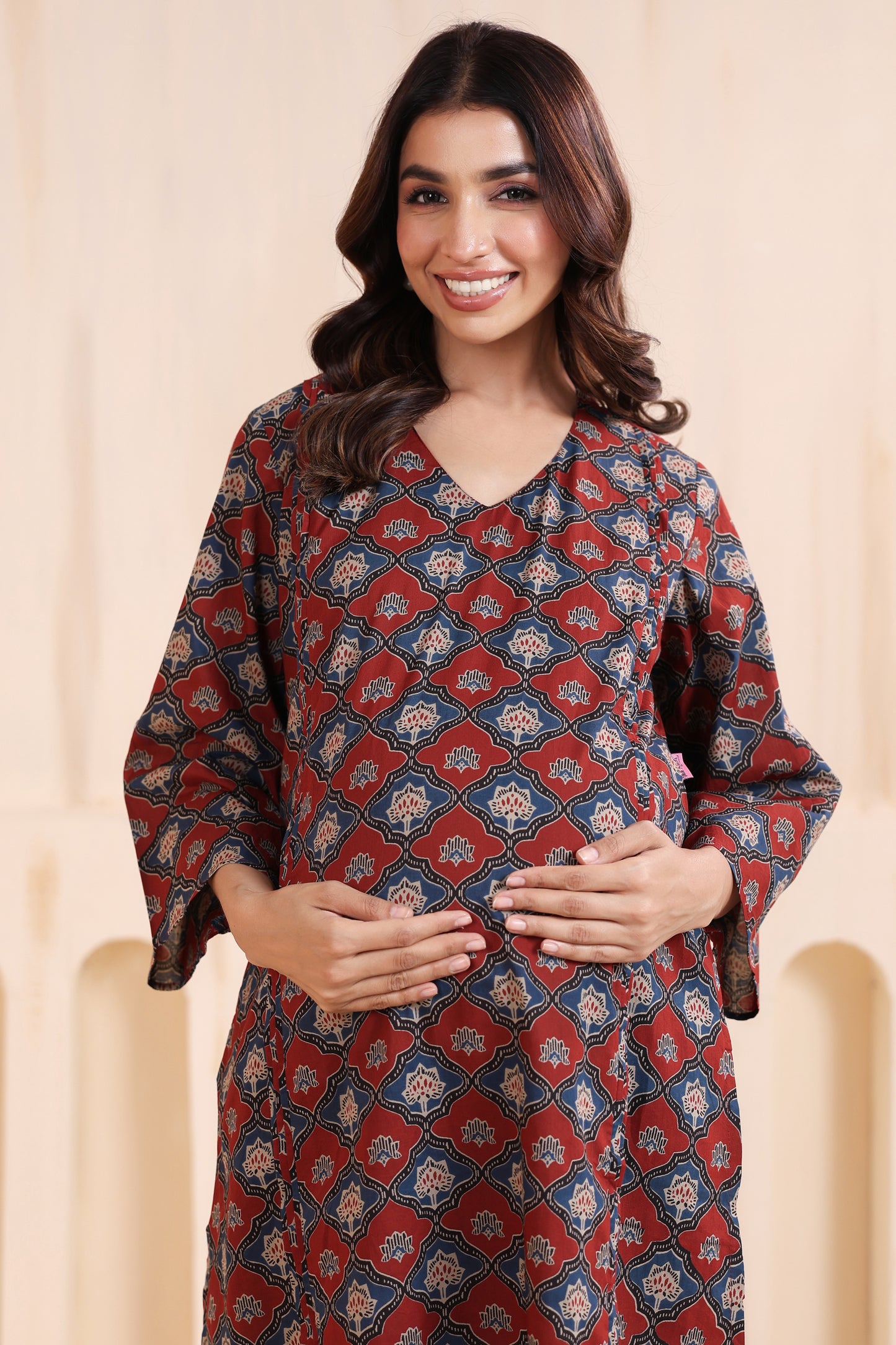 Crimson Breeze Maternity & Nursing Co-ord Set