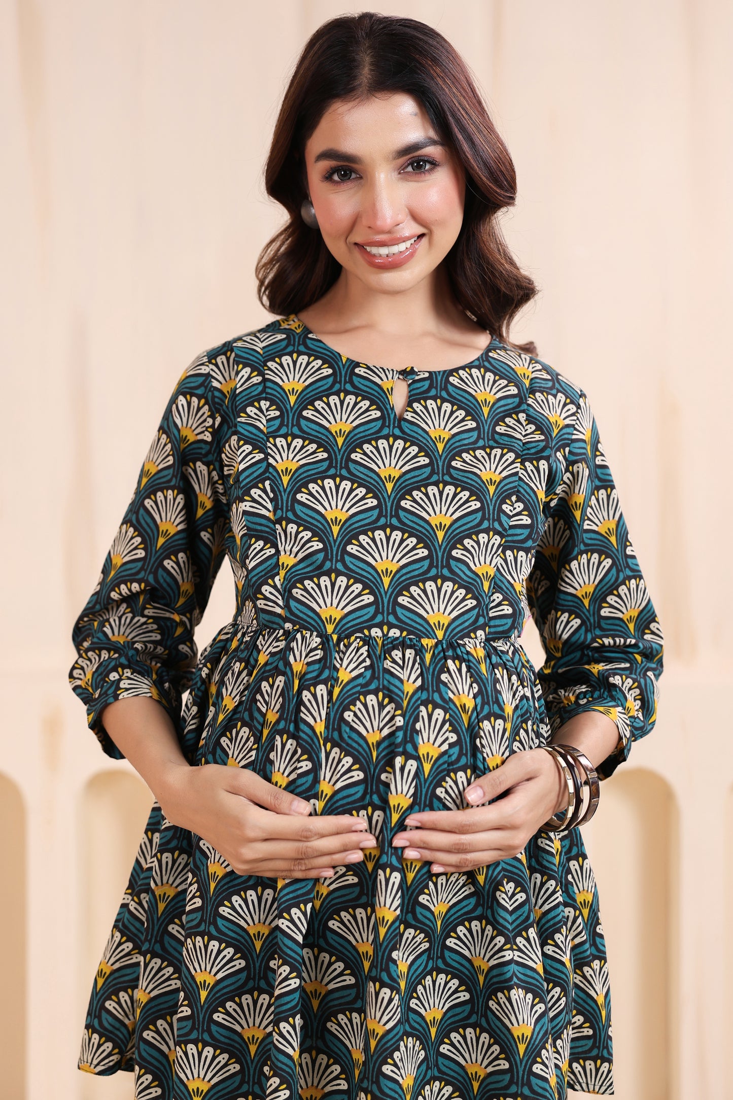 Black Bloom Maternity & Nursing Set