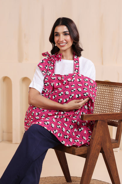 Panda Paradise Pink Feeding Cover