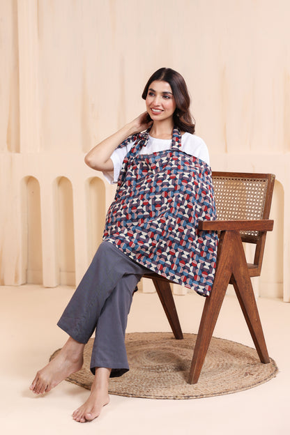 Circles on Blue Feeding Cover