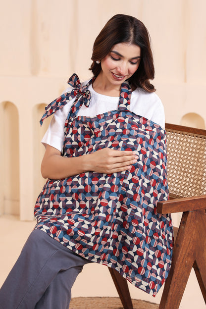 Circles on Blue Feeding Cover